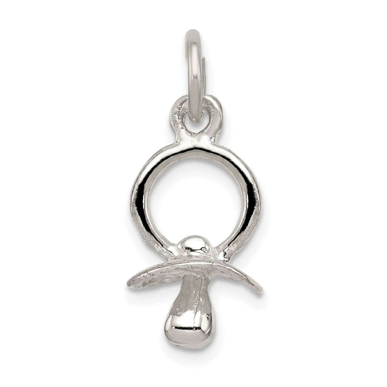 Sterling Silver Pacifier Charm &#x26; 18&#x22; Chain Jewerly 20.7mm x 10mm